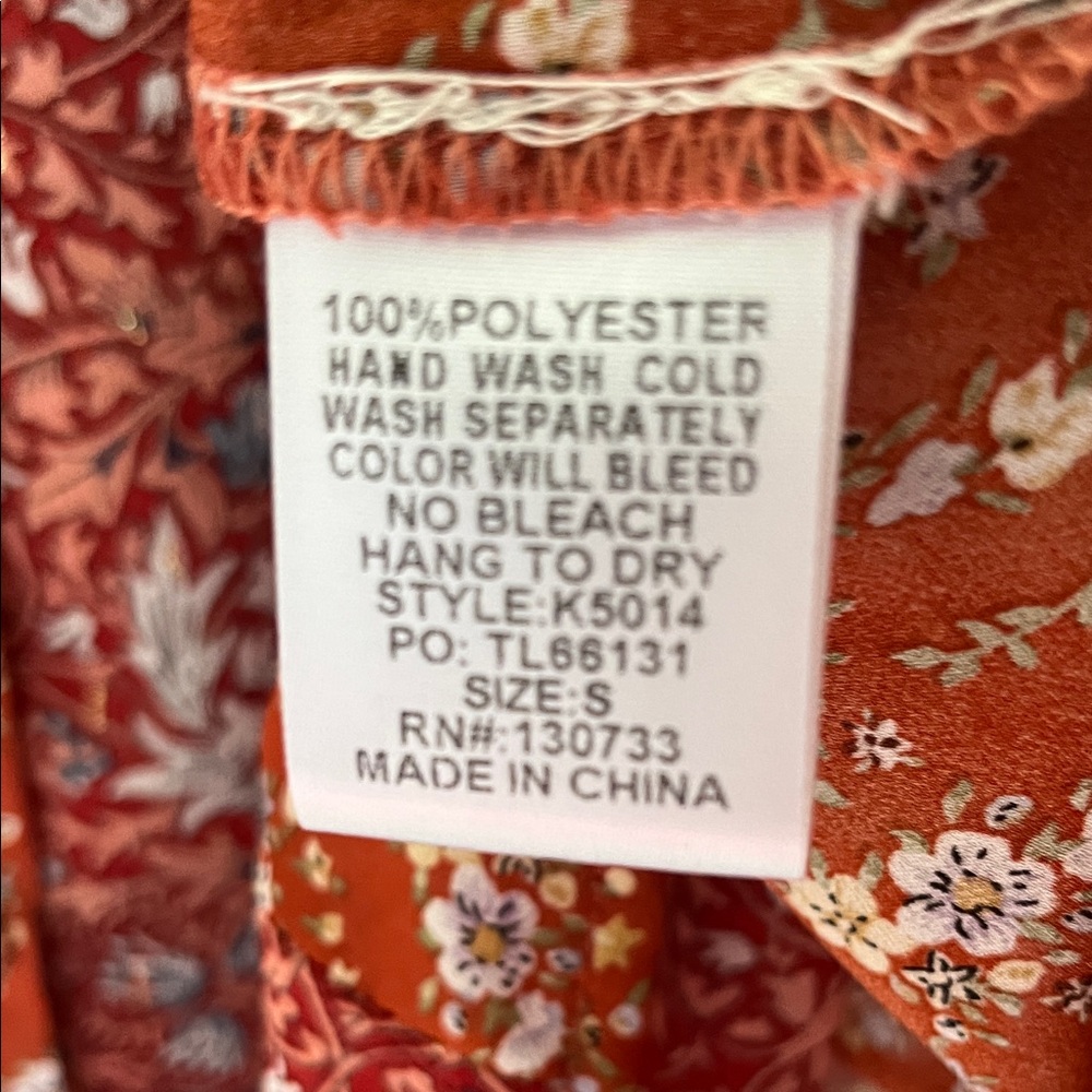 Umgee Rust Floral Blouse - Picture 8 of 12